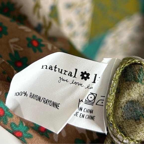 NWT Natural Life Twiggy patchwork button up shirt dress size XL NEW - Picture 9 of 9